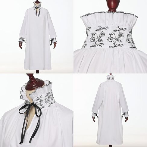 Renaissance Chemise for Women Cotton Medieval Dress Victorian Underdress for Halloween LARP Party in Kuwait