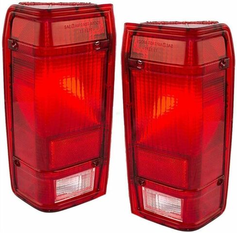 Tail Light Set Driver & Passenger Side Red When Applicable,Grilles Do Not Come with Mounting Hardware or Emblems Unless Otherwise Stated Black-Housing for Ford for Bronco II for 127-12036 in Kuwait
