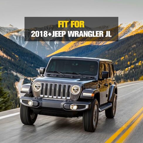 LED 3rd Brake Light Tail High Mount Stop Lights Replacement for 2018-2024 2025 Jeep Wrangler JL 4XE Accessories, Smoked Lens Rear High Centre Third Brake Light, Black Housing in Kuwait