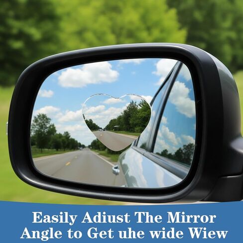Grevosea 4 Pcs Heart Shaped Blind Spot Mirrors Side Mirror Blindspot Wide Angle Adjustable Blindspot Mirror for Car SUV and Trucks Automotive Exterior Accessories in Saudi Arabia