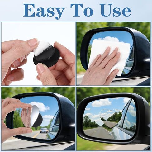 Grevosea 4 Pcs Heart Shaped Blind Spot Mirrors Side Mirror Blindspot Wide Angle Adjustable Blindspot Mirror for Car SUV and Trucks Automotive Exterior Accessories in Saudi Arabia