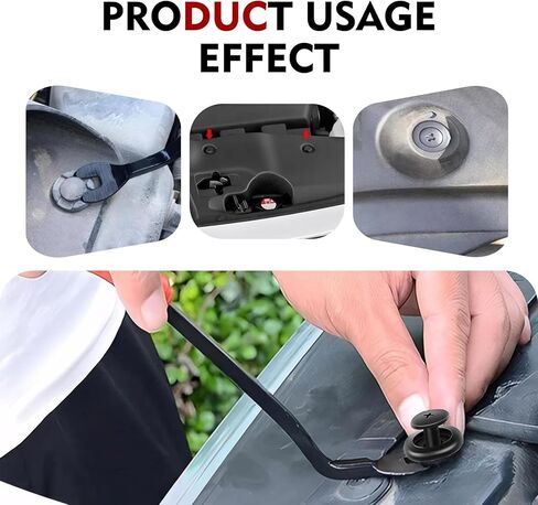 100 PCS Car Retainer Clips, Push Pin Rivets with Removal Tool, Nylon Bumper Fender Fastener Kit, Replacement 90914-0007 90913-0067 90914-0051, Compatible with Subaru Mazda Nissan (Black) in Kuwait