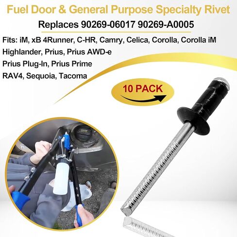 Fuel Door & General Purpose Specialty Rivet Compatible with Toyota Lexus 90269-06017 90269-A0005 10pcs in Kuwait