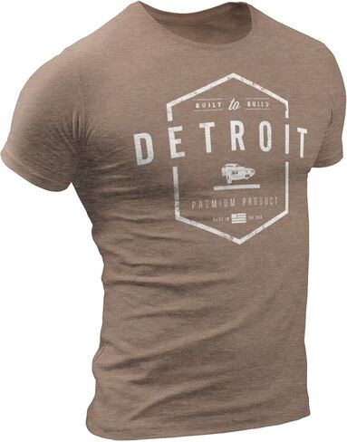 Detroit t-Shirt - Detroit Built-to-Build Cars Shirt by Detroit Rebels - Vintage Motor City Tshirt in Kuwait