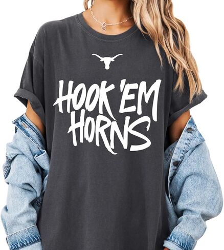 Hook em Horns Texas T-Shirt, Unisex Texas Sweatshirt, Longhorn Tee, Gameday Merch Multiple Color in Saudi Arabia