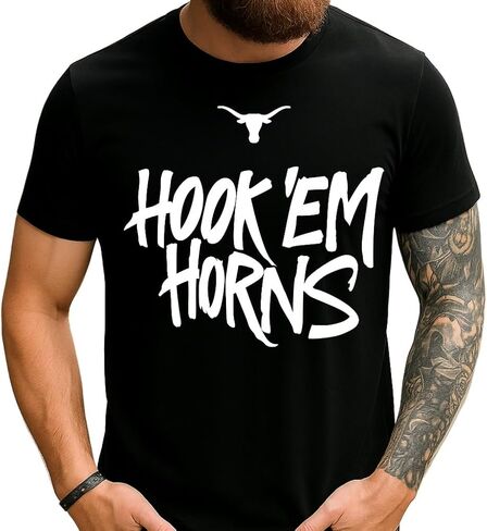 Hook em Horns Texas T-Shirt, Unisex Texas Sweatshirt, Longhorn Tee, Gameday Merch Multiple Color in Saudi Arabia