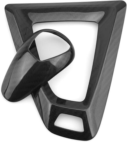 Carbon Fiber Gear Shift Knob Cover Trim Kit Fit for BMW F80 M3 2015-2020 F82 M4 2015-2018 F83 M4 2015-2018 2020, Gear Handle Bottom Frame and Cover, Black in Saudi Arabia