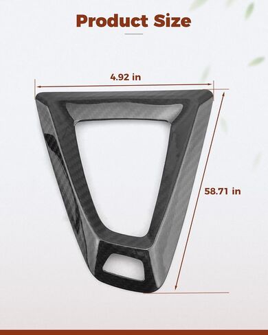 Carbon Fiber Gear Shift Knob Cover Trim Kit Fit for BMW F80 M3 2015-2020 F82 M4 2015-2018 F83 M4 2015-2018 2020, Gear Handle Bottom Frame and Cover, Black in Saudi Arabia