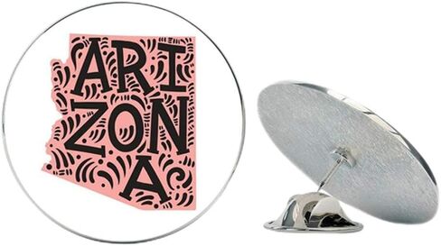 Arizona State Shape Cute Letters Native Local Metal 0.75" Lapel Hat Pin Tie Tack Pinback in Kuwait