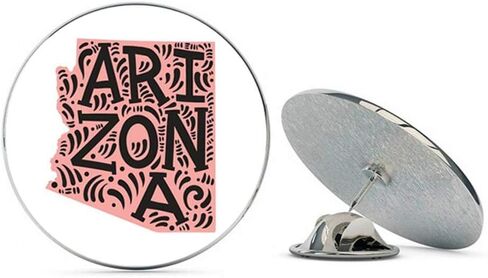 Arizona State Shape Cute Letters Native Local Metal 0.75" Lapel Hat Pin Tie Tack Pinback in Kuwait