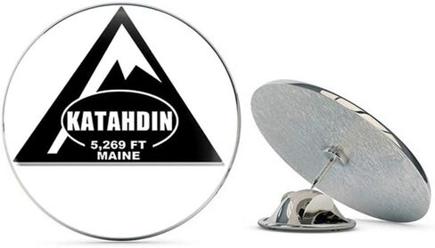 Triangle Shaped Katahdin (rv Climb Hike Maine me) Metal 0.75" Lapel Hat Pin Tie Tack Pinback in Kuwait