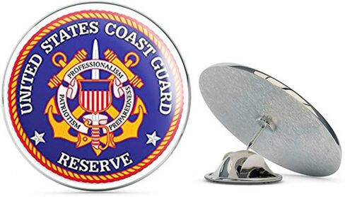 Round Coast Guard Reserve (us Military) Metal 0.75" Lapel Hat Pin Tie Tack Pinback in Saudi Arabia