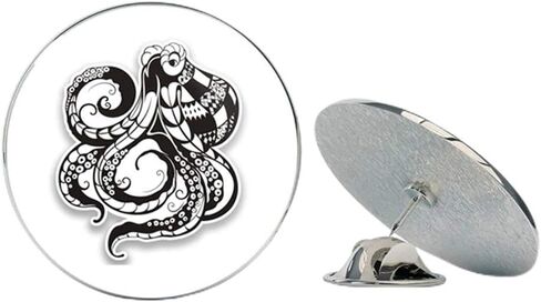 Octopus Sea Animals Round Metal 0.75" Lapel Pin Hat Shirt Pin Tie Tack Pinback in Kuwait