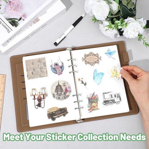 60 Sheets Blank Release Paper Binder Refills, A5 Sticker Sheets Release Paper Reusable Sticker Sheet Pocket Sheet Protectors Double Sided Plastic Sleeves for Binder Refill Photo Card Stickers in Saudi Arabia