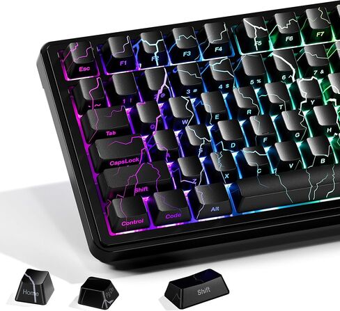 HITIME XVX Shine Through Keycaps with IMD Tech, Custom Keycaps 60 75 100 Percent, White Keycap Set OEM Profile, 118 Keys Side Printed Keyboard Keycaps for Mechanical Keyboards, Topographic in Kuwait