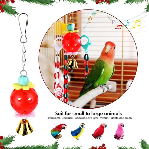 Christmas Bunny Chew Toys, Natural Guinea Pig Toys,3pcs Perfect Chews Hanging Wood Toy for Pet Rabbits Chinchillas Hamsters and Other Small Animals Teeth Grindin in Kuwait