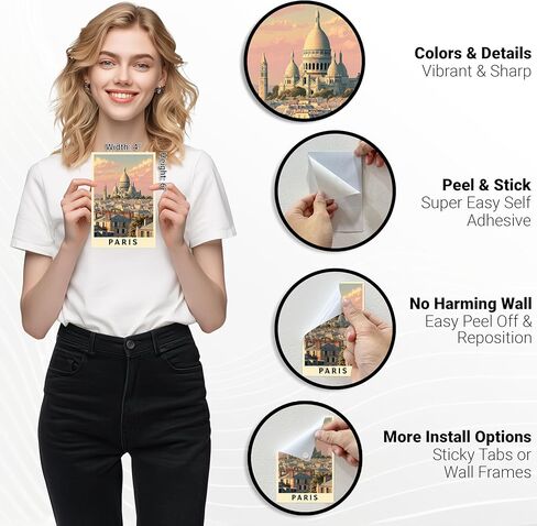 TracyArt Vintage Travel Postcards - Around The World Decorations, Vintage Travel Posters, Unframed 48 Pcs 4" x 6" in Kuwait