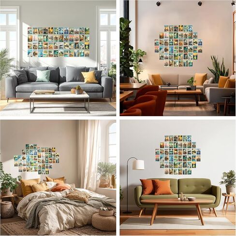 TracyArt Vintage Travel Postcards - Around The World Decorations, Vintage Travel Posters, Unframed 48 Pcs 4" x 6" in Kuwait