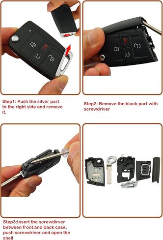 4 Button Replacement Key Fob Cover fit for VW 2016-2017 Golf Polo GTI 2018 2019 Tiguan Keyless Entry Key Fob Shell in Saudi Arabia