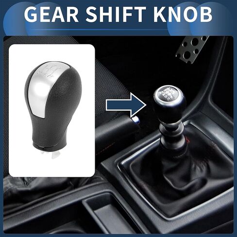 5 Speed Manual Gear Shift Knob, Front Automotive Gearbox Stick Shifter Lever Knob No.54102TR0A03ZB for Honda Civic 2012-2015 Plastic Black, 1 Pc in Saudi Arabia