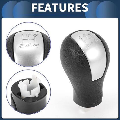 5 Speed Manual Gear Shift Knob, Front Automotive Gearbox Stick Shifter Lever Knob No.54102TR0A03ZB for Honda Civic 2012-2015 Plastic Black, 1 Pc in Saudi Arabia