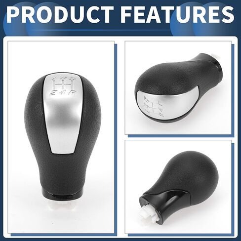 5 Speed Manual Gear Shift Knob, Front Automotive Gearbox Stick Shifter Lever Knob No.54102TR0A03ZB for Honda Civic 2012-2015 Plastic Black, 1 Pc in Saudi Arabia
