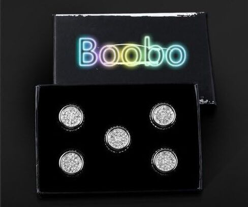 Boobo 5 Pcs Ice Out AC Vent Knob Decorative Silver Bling Ring Emblem Luxury Cool Sticker for Mercedes Benz E S C GLC CLAS (Silver) in Saudi Arabia