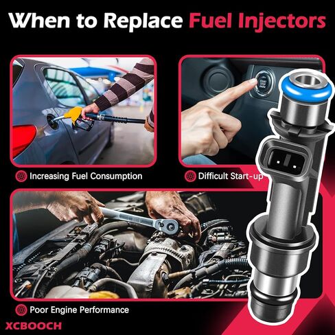 Fuel Injectors Set of 6 Compatible with Buick for LeSabre Park Avenue Regal, for Chevy for Camaro Impala Monte Carlo, for Pontiac for Bonneville Firebird Grand Prix, Replace 12586551 FJ313 in Kuwait