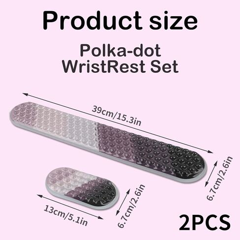 مسند معصم جل للوحة المفاتيح والماوس - مسند معصم مريح للوحة مفاتيح الكمبيوتر، جل تبريد، راحة ودعم للكتابة والألعاب، مجموعة باللون الأسود الكاكي in Kuwait