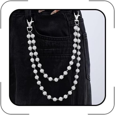 CSIYANJRY99 Pants Chain Wallet Chain Punk Chain Hip Hop Butterfly Lock Charm Jeans Chains Rock Chains for Women Men Hipster Women Fashion Trendy Waist Pants Chain Jewelry Clothing Accessories in Kuwait