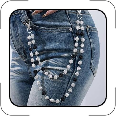 CSIYANJRY99 Pants Chain Wallet Chain Punk Chain Hip Hop Butterfly Lock Charm Jeans Chains Rock Chains for Women Men Hipster Women Fashion Trendy Waist Pants Chain Jewelry Clothing Accessories in Saudi Arabia