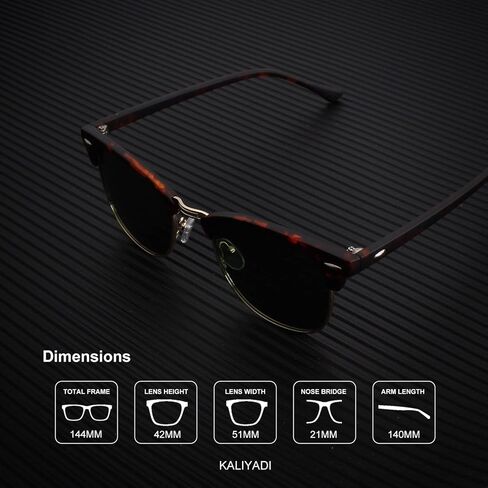 KALIYADI Polarized + Semi-Rimless Sunglasses, Better in Bundle! in Kuwait