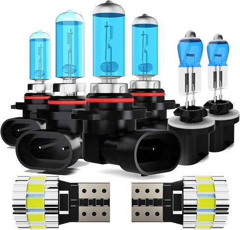 Light Bulbs Fit For Chevy Trailblazer 2000-2005, High Performance Halogen Headlight Bulb And License Plate Lights Combo, 9005 9006 880 High Low Beam Fog Lights, 6000K White Light, Pack of 8 in Saudi Arabia