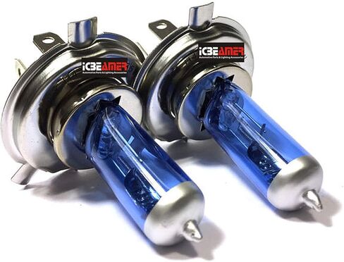 ICBEAMER H4 9003/HB2 12 فولت 100 وات سوبر وايت استبدال مباشر لمصباح السيارة الأمامي استبدال مصابيح إضاءة هالوجين OEM in Kuwait