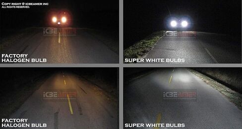 ICBEAMER H4 9003/HB2 12 فولت 100 وات سوبر وايت استبدال مباشر لمصباح السيارة الأمامي استبدال مصابيح إضاءة هالوجين OEM in Kuwait
