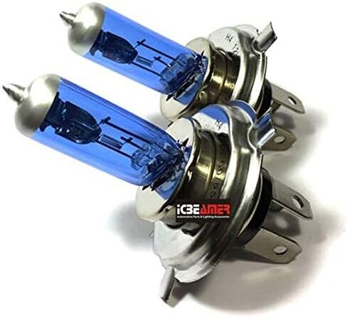 ICBEAMER H4 9003/HB2 12 فولت 100 وات سوبر وايت استبدال مباشر لمصباح السيارة الأمامي استبدال مصابيح إضاءة هالوجين OEM in Kuwait