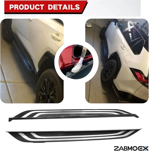 2 قطعة لوحات تشغيل مناسبة لـ 2019 2020 2021 2022 2023 2024 2025 Toyota RAV4 & 2021 2022 2023 2024 Toyota RAV4 Prime OE Style Matte Black الألومنيوم خطوات جانبية Nerf Bars Step Board Accessories in Kuwait