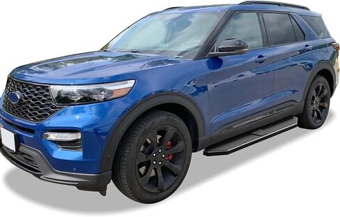 Tuxtreme 6-inch (Black Stainless Steel Powder Coated Flat Style) Running Boards Side Bars Side Steps Compatible with Ford Explorer 2020-2026 Sport Utility 4-Door in Kuwait