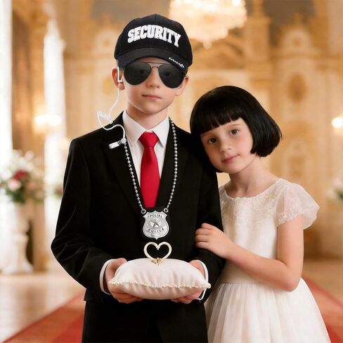 Security Hats, Security Guard Costume Accessories Include Agent Hat Baseball Cap with Police Officer Badge, Secret Service Earpiece and Black Sunglasses, 3D Embroidered Cop Hat for Men Women in Kuwait