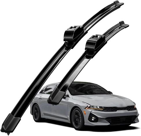 Compatible With Kia K5 2021-2024 Front Windshield Wipers Water Repellent Available in All-Seasons OEM Quality Set of 2 (Driver & Passenger Side) 26"+16" J/U Hook in Saudi Arabia