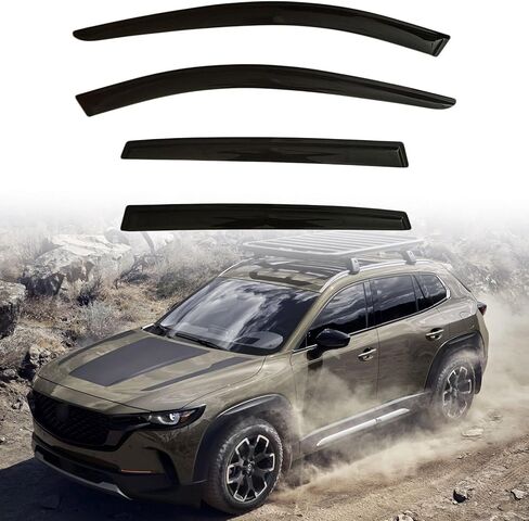 Window Visors Rain Guards Fit for Mazda CX-50 2023-2024, Extra Durable Window Deflectors for CX-50 2023 2024, Tape-On Style Side Vent Window Visors for Cars 4 Rain Guards in Kuwait