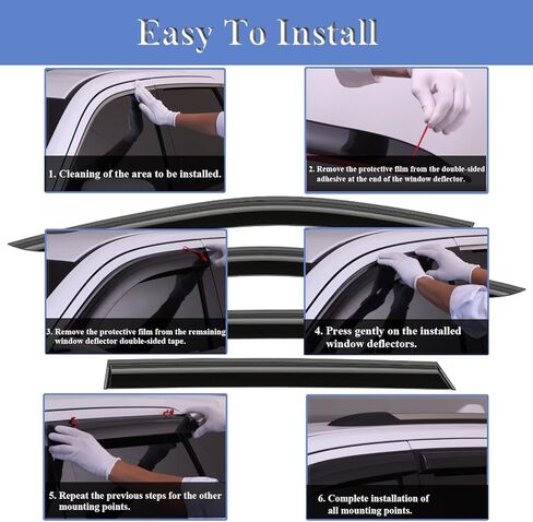 Window Visors Rain Guards Fit for Mazda CX-50 2023-2024, Extra Durable Window Deflectors for CX-50 2023 2024, Tape-On Style Side Vent Window Visors for Cars 4 Rain Guards in Kuwait