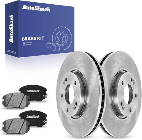 AutoShack Front Vented Brake Rotors + Ceramic Pads 6-PC Brake Kit Replacement for 2006-2010 Hyundai Sonata 11.81" (300 mm) in Saudi Arabia