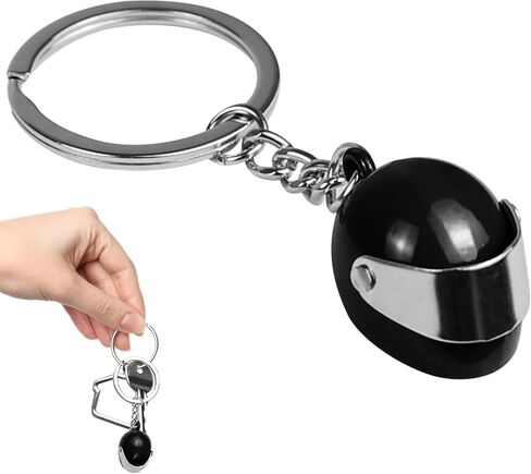 wuyaoyao Motorcycle Helmet Keychain, Creative Metal Car Key Chain, 3D Mini Helmet Keyring Key Fob for Men, Cool Gifts Pendant in Saudi Arabia