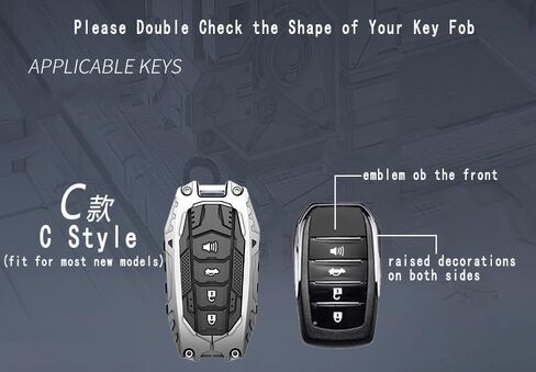 واقي مفتاح السيارة لسيارة Toyota Tundra 2022-2025 C-Style متوافق مع Venza/Sequoia (عبوة واحدة) in Kuwait
