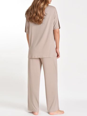 Women's Petite Oversized Lounge Set Petite Length Wide Leg Pants in Saudi Arabia