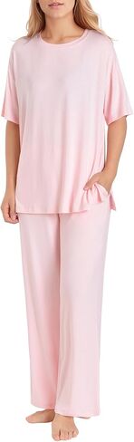 Women's Petite Oversized Lounge Set Petite Length Wide Leg Pants in Saudi Arabia