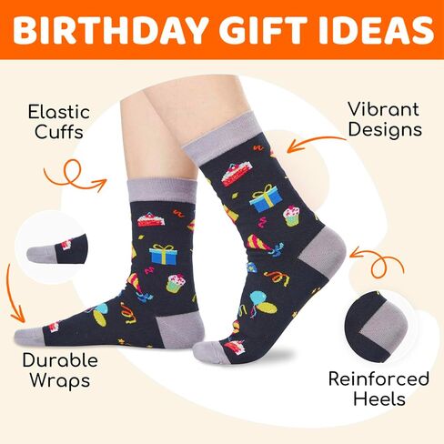 HAPPYPOP Birthday Gift Ideas - Socks for 20 21 30 40 Year Olds for Woman Man Women Men in Saudi Arabia
