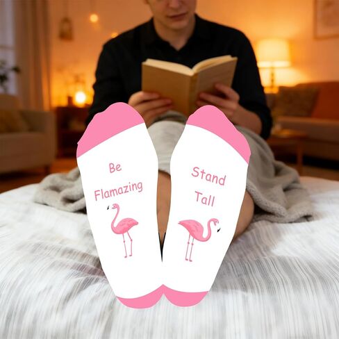 Inspirational Gifts - Flamingo Gifts for Women,Motivational Positive Encouragement Cheer up Uplifting Emotional Support Graduation Gift Ideas for Boys Girls Women Men Socks,Stocking Stuffers in Saudi Arabia