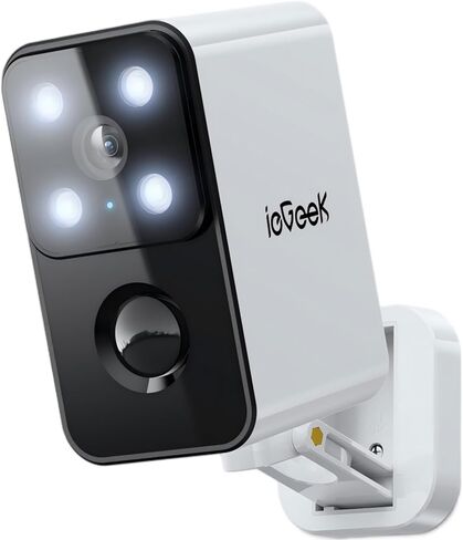 ieGeek Security Cameras Wireless Outdoor Pan Rotating 180° Home Security Cameras, 2.4G WiFi Camera Battery Powered with 2K Color Night Vision, Smart AI Detection, 2-Way Audio, Local/Cloud Storage,IP65 in Saudi Arabia